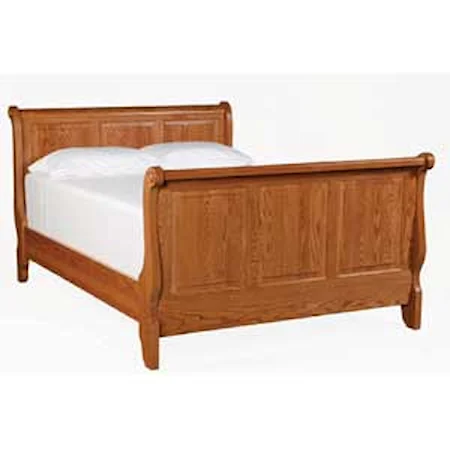 Queen Raised Panel Sleigh Bed